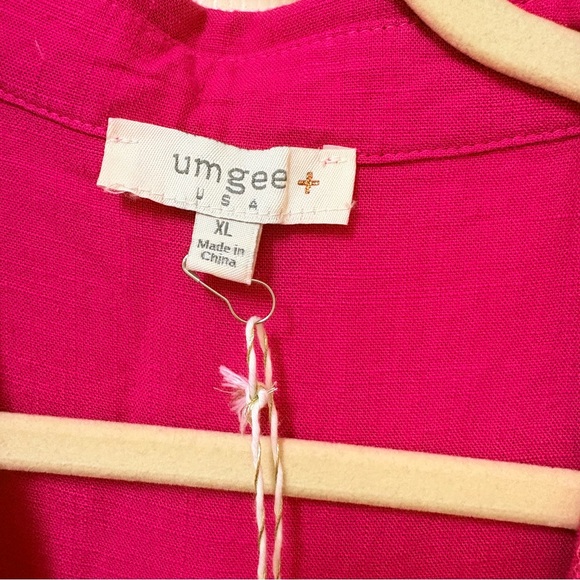 Umgee Hot Pink Frayed Hem Mini Dress XL NWT - Picture 5 of 6